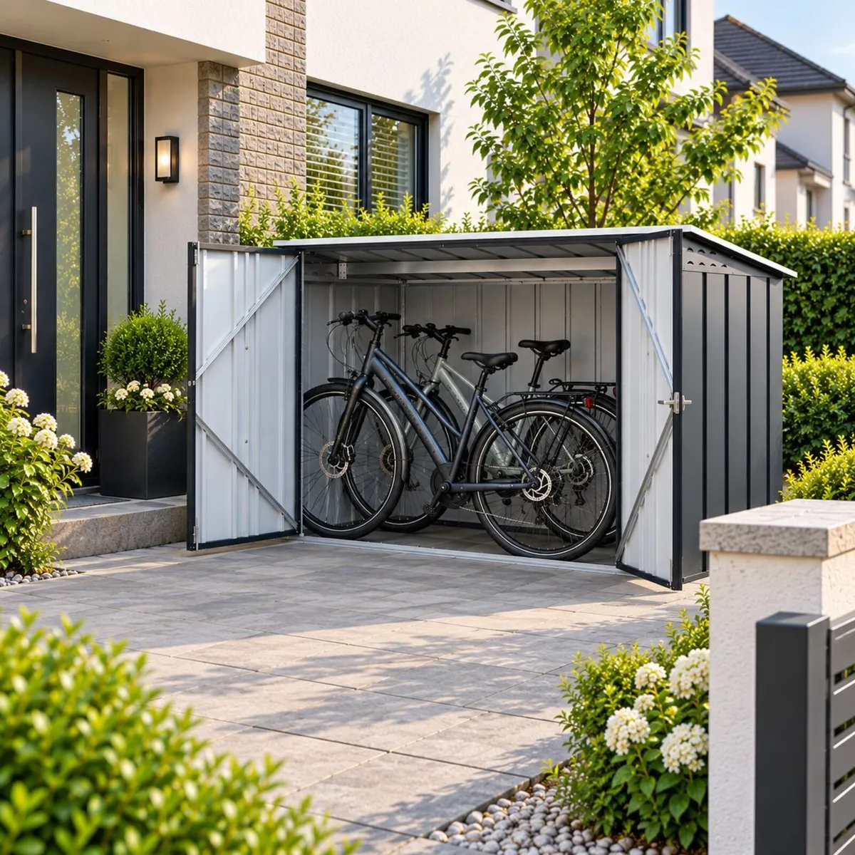 🚴 6×3 STEEL BICYCLE STORAGE SHED – STORES 2 ADULT - Image 3