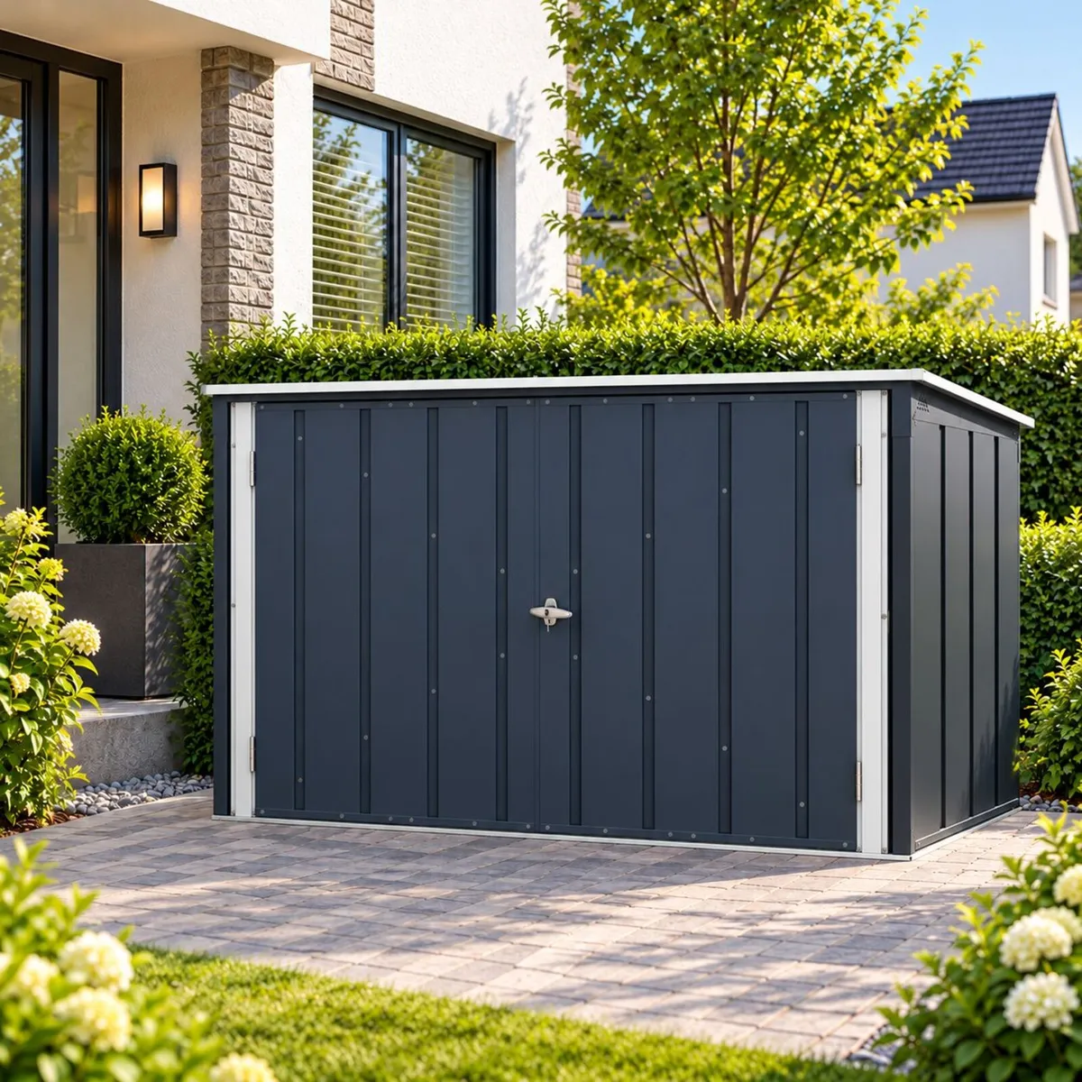 🚴 6×3 STEEL BICYCLE STORAGE SHED – STORES 2 ADULT - Image 2