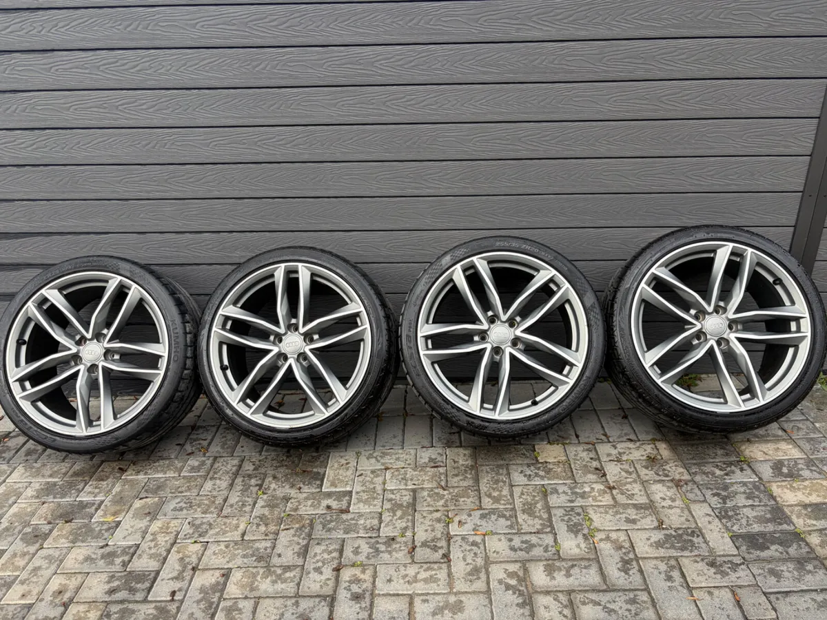 20” GENUINE AUDI A6 S-LINE ALLOY WHEELS & TYRES - Image 2