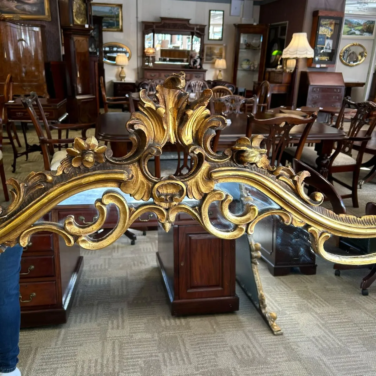A magnificent large decorative overmantel mirror - Image 2