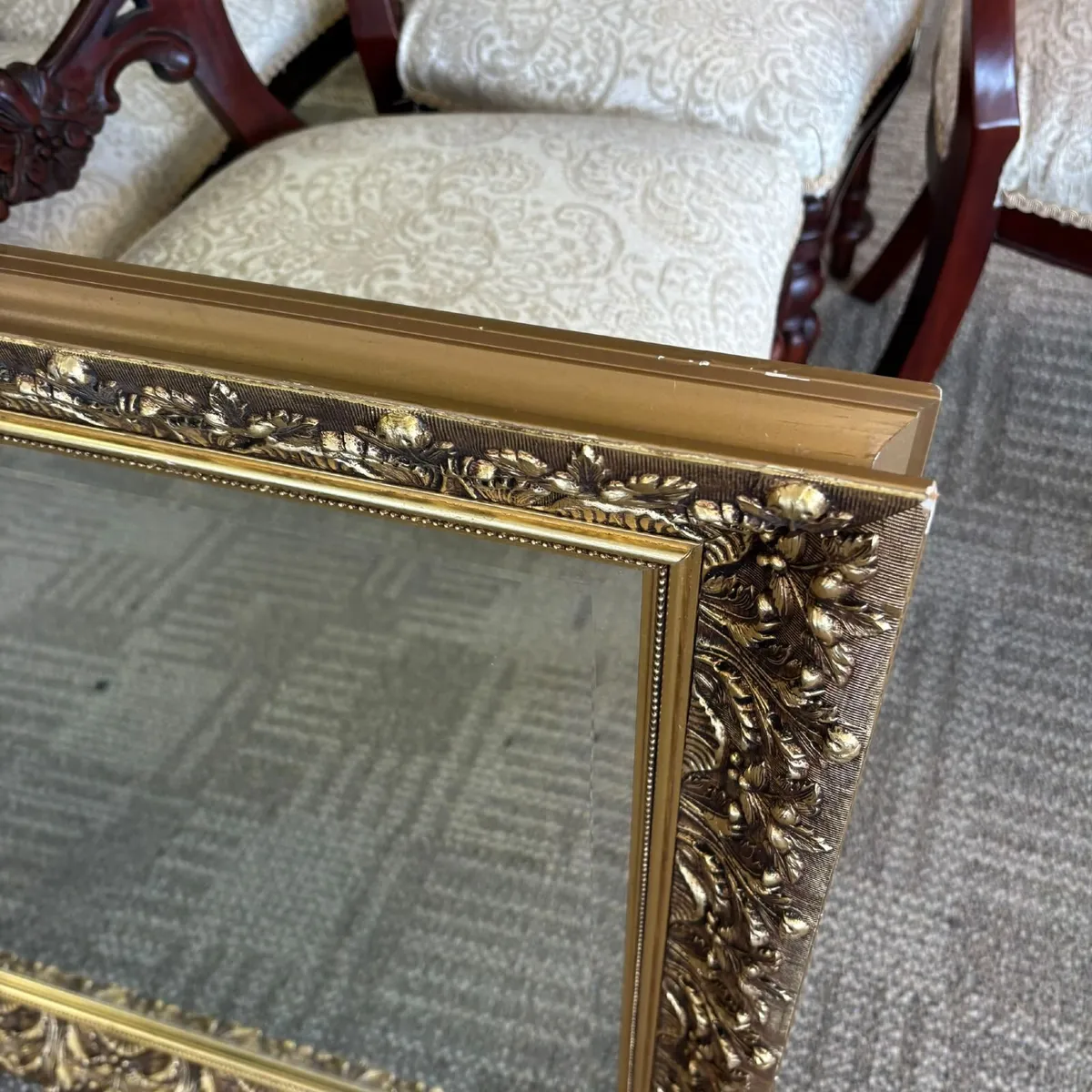 An impressive large rectangular wall mirror featur - Image 2