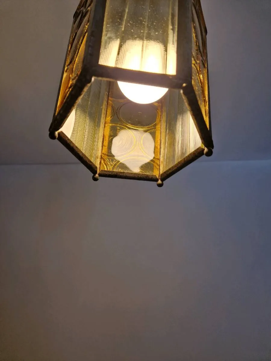 Antigue French Copper Lantern ceiling light - Image 3