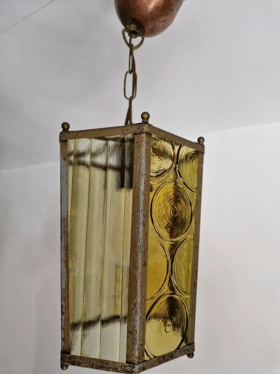Antigue French Copper Lantern ceiling light - Image 4
