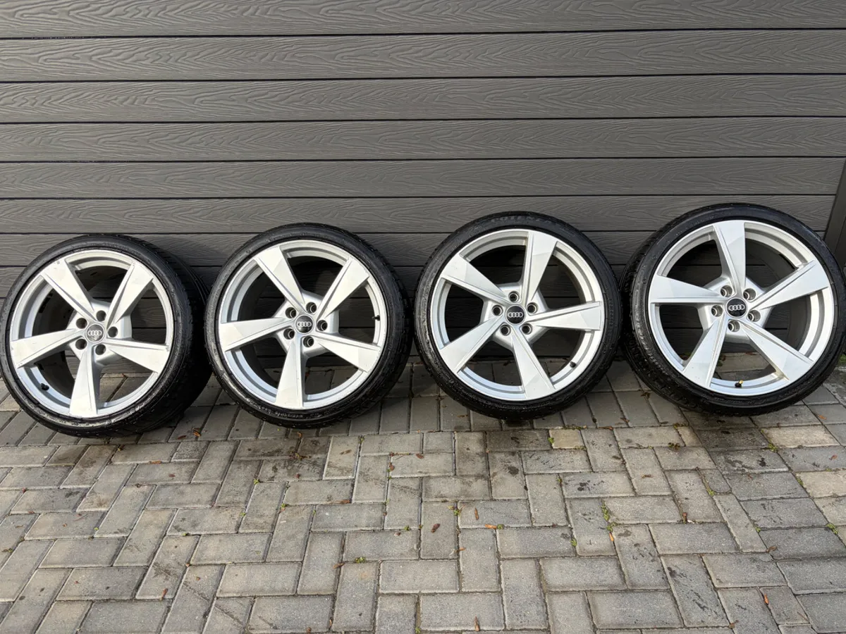 19” GENUINE AUDI A4 S-LINE ALLOY WHEELS & TYRES - Image 2