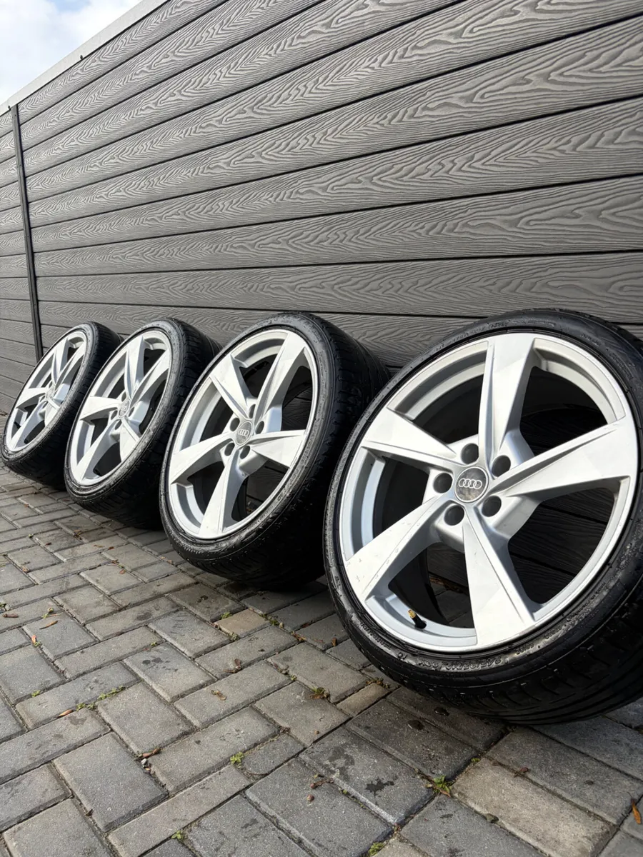 19” GENUINE AUDI A4 S-LINE ALLOY WHEELS & TYRES - Image 1