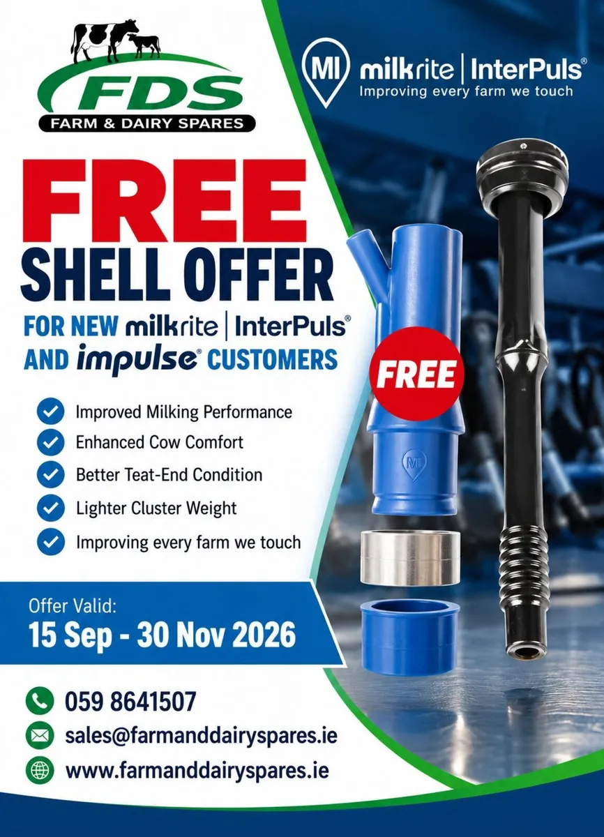 Milkrite Triangular Liner Offer - FREE Shells - Image 1