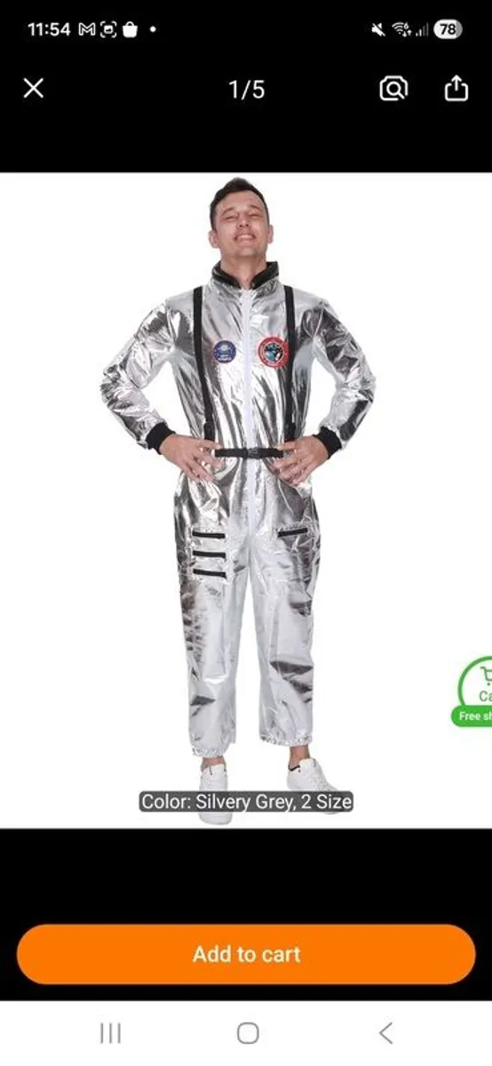 BE THE LIFE OF THE PARTY! 2 Astronaut Costumes for Sale (1 Men's, 1 Women's) - Image 2