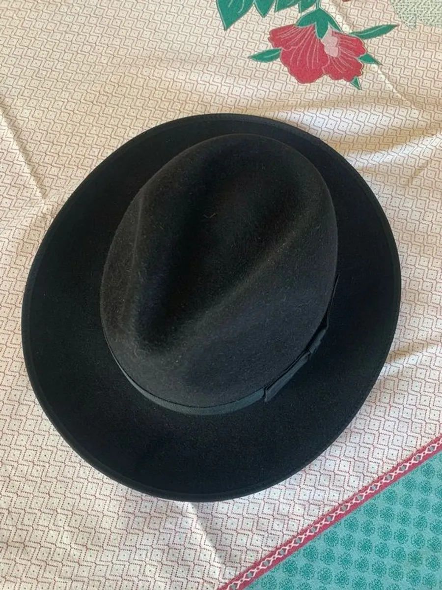 Christys London Black Felt Fedora Hat. - Image 2
