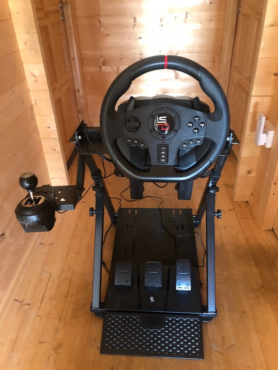 SD Pro Steering Wheel with Gear Shift and Pedals. - Image 1