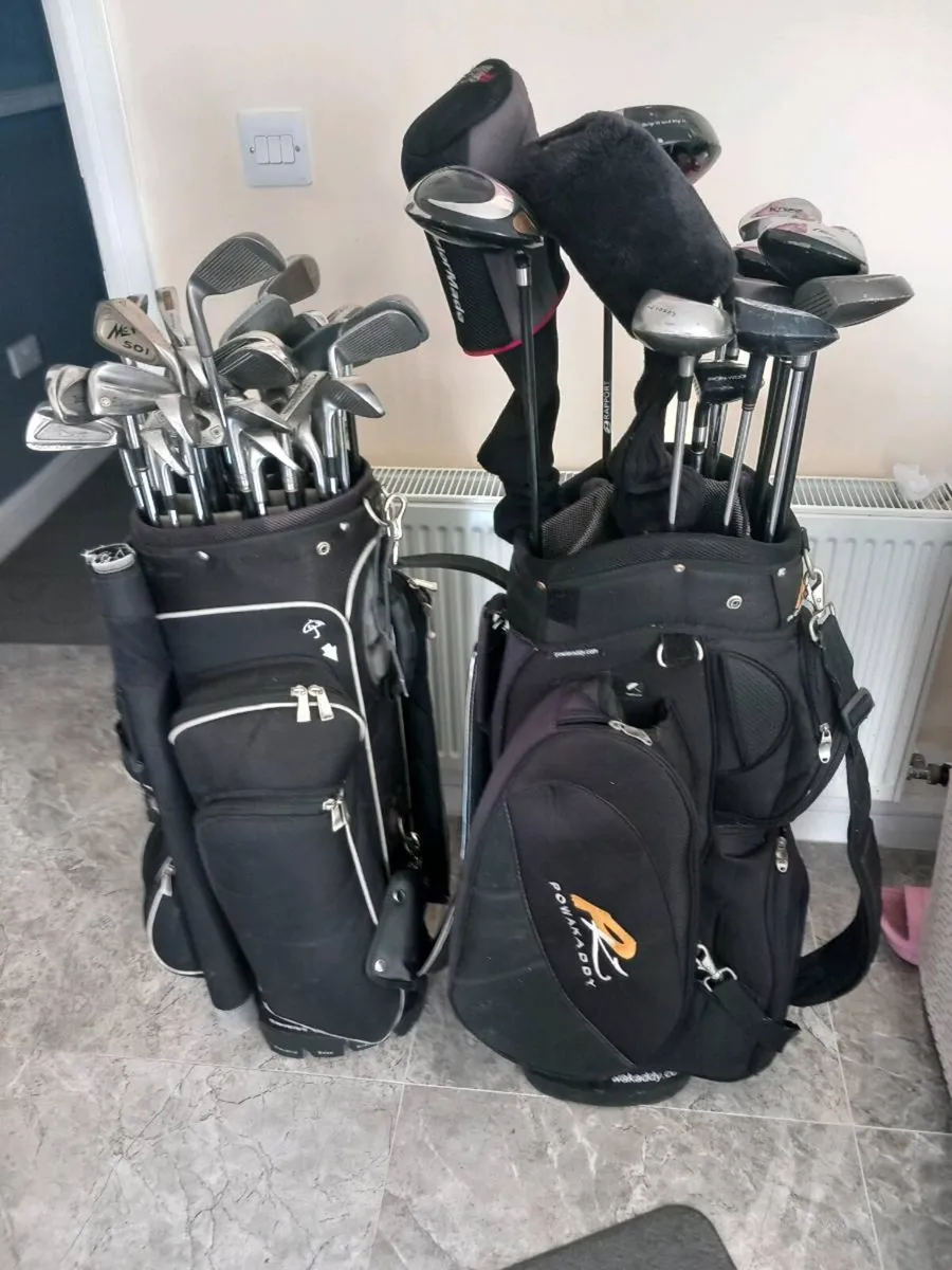 A selection of golf clubs and bags. - Image 2