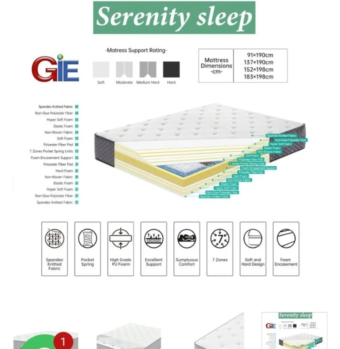 Serenity Reversible Mattress - Image 3