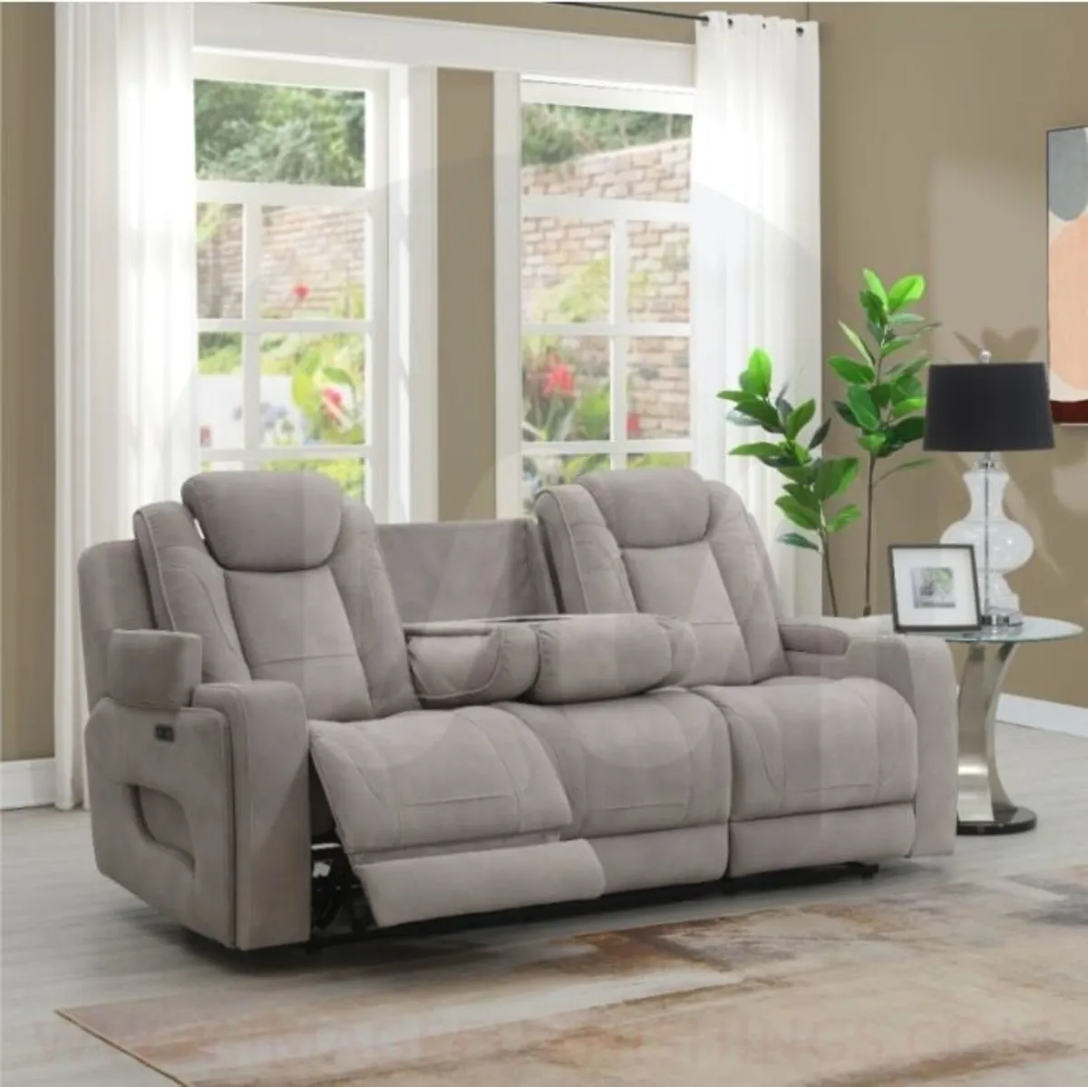 Jesper Electric Reclining Suite Oyster - Image 1