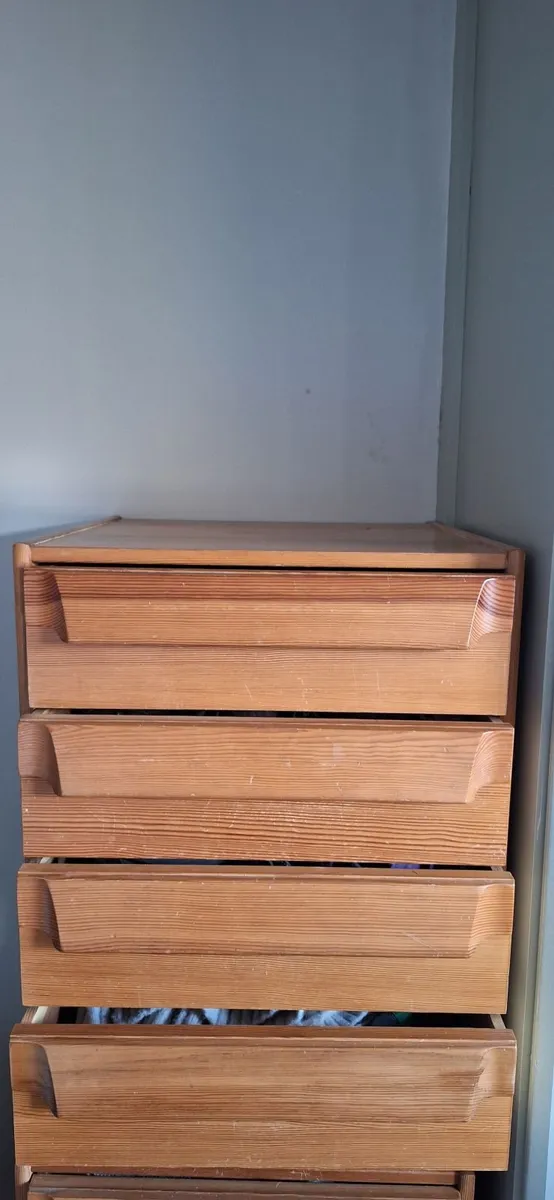 Chest of drawers solid pine 2 for sale - Image 1