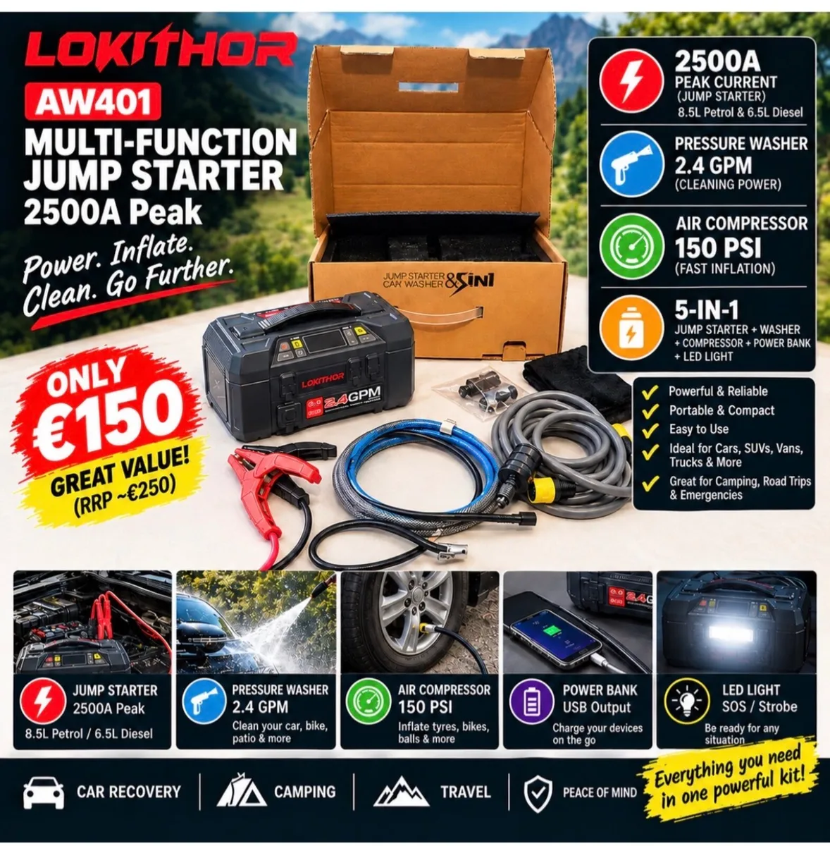 LOKITHOR AW401 MULTI Function JUMP STARTER - Image 1