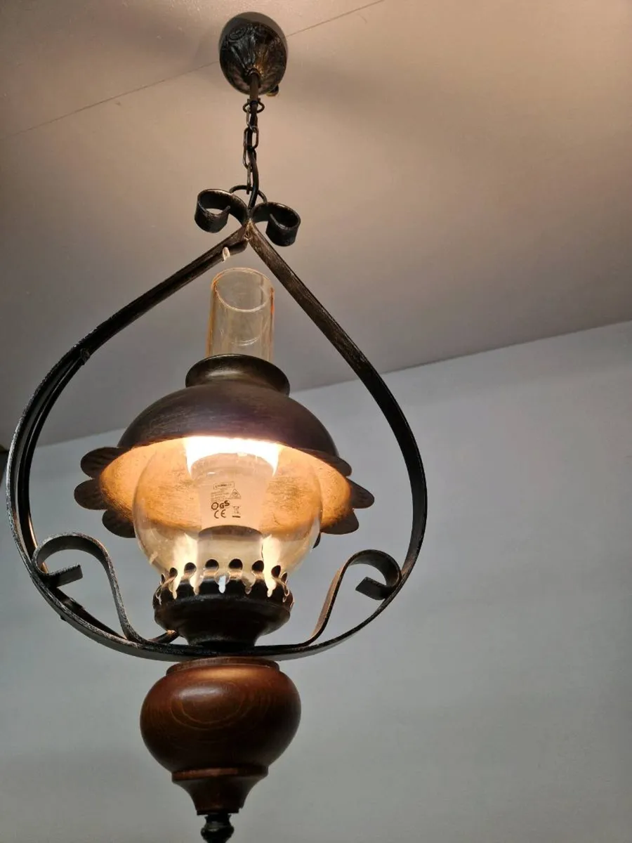 Pair of Vintage French 1970s ceiling lights - Image 4