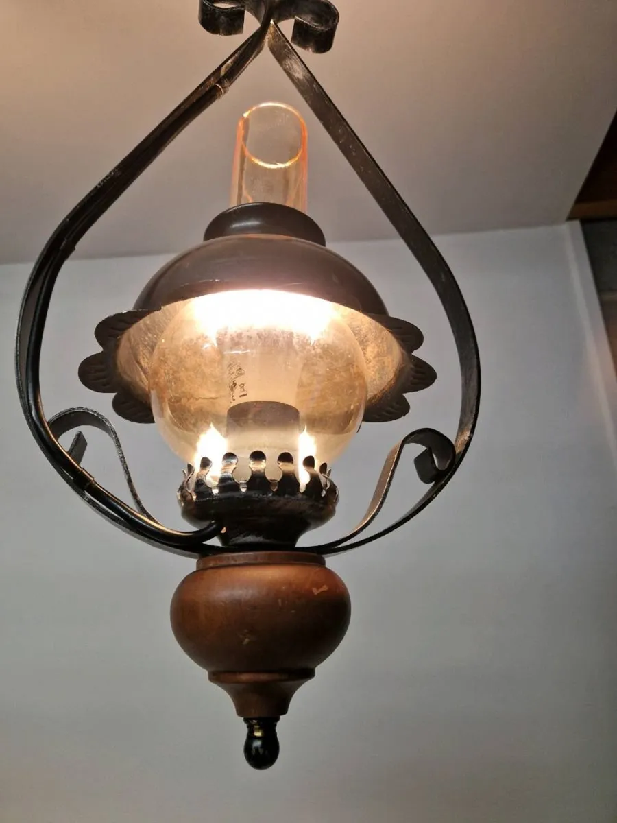Pair of Vintage French 1970s ceiling lights - Image 2