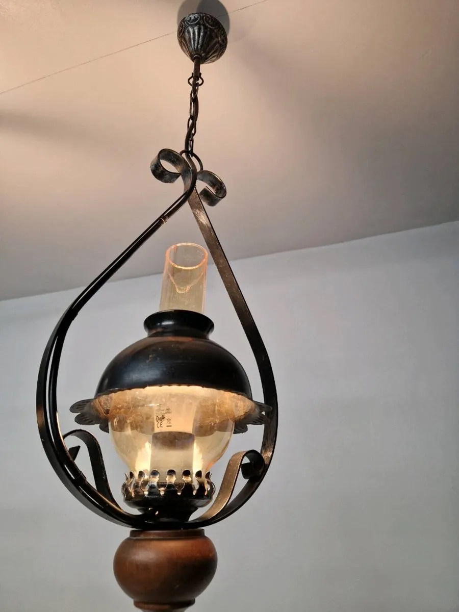 Pair of Vintage French 1970s ceiling lights - Image 3