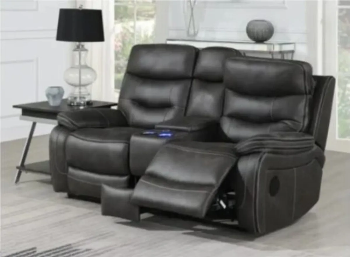 Noah Electric 2 Seater with Console Recliner / Cin - Image 2
