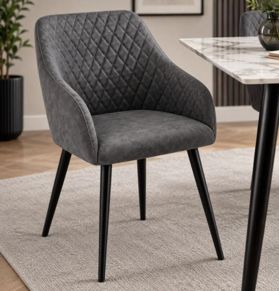 Ariana Sintered Stone Dining Table + 4 Chairs - Image 1