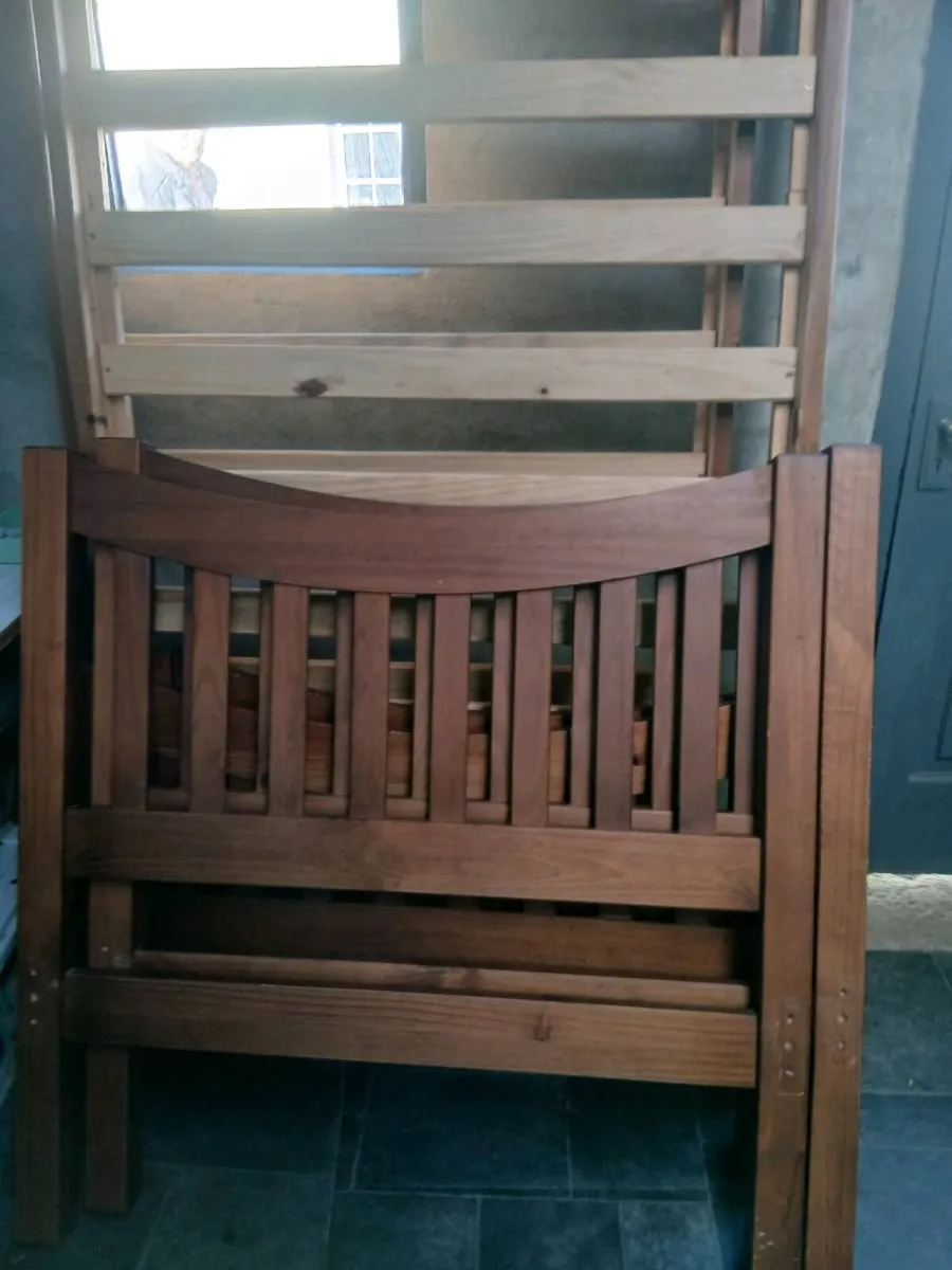 2 solid oak single beds..with mattresses