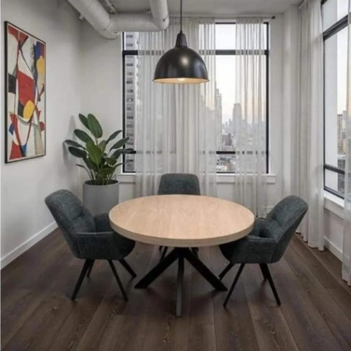 Manor Oak Round Dining Table