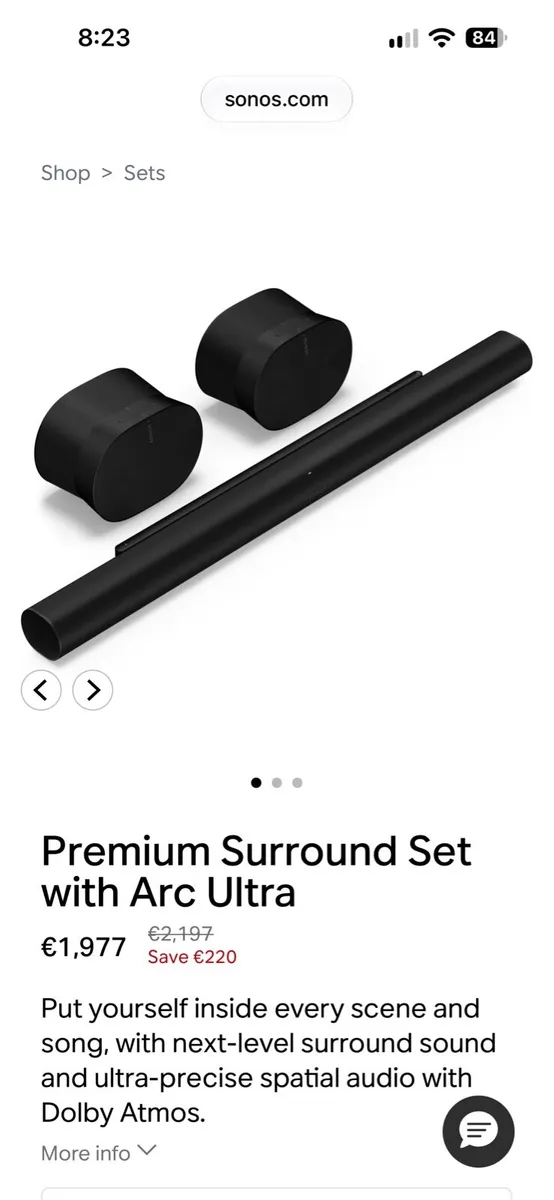 Sonos Arc + Era 300’s x 2 (new and sealed)