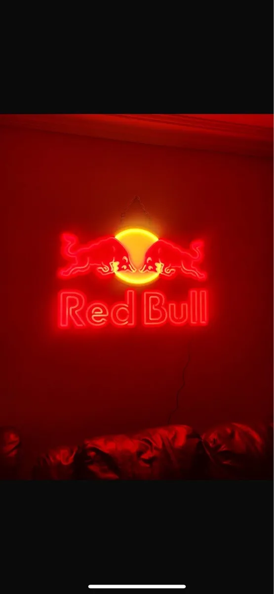 Large neon Red Bull light - Image 1