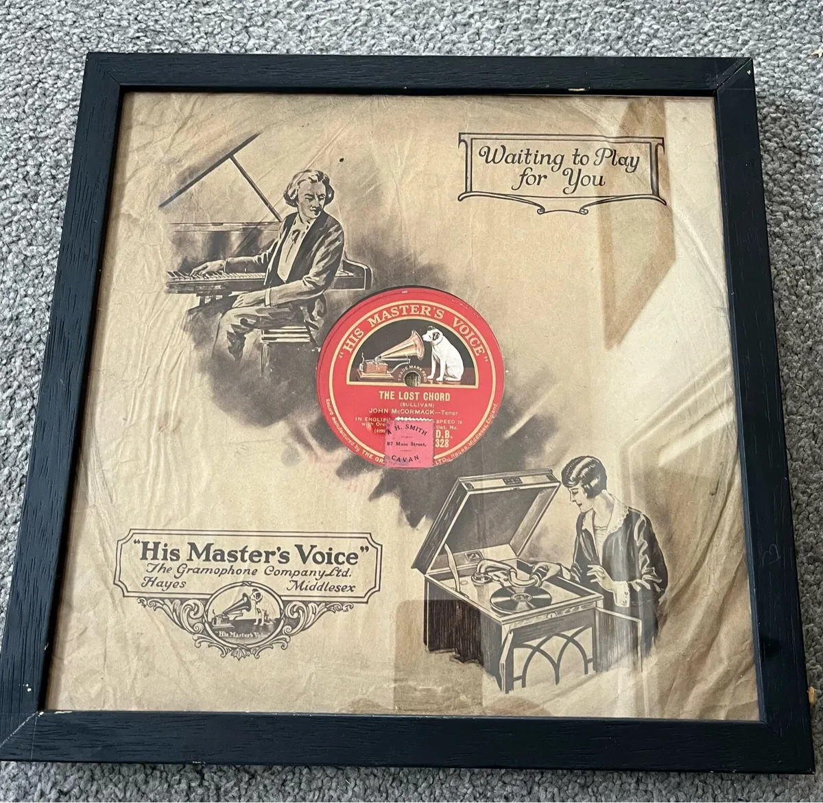 Vintage Framed 78 Speed Records - Image 3