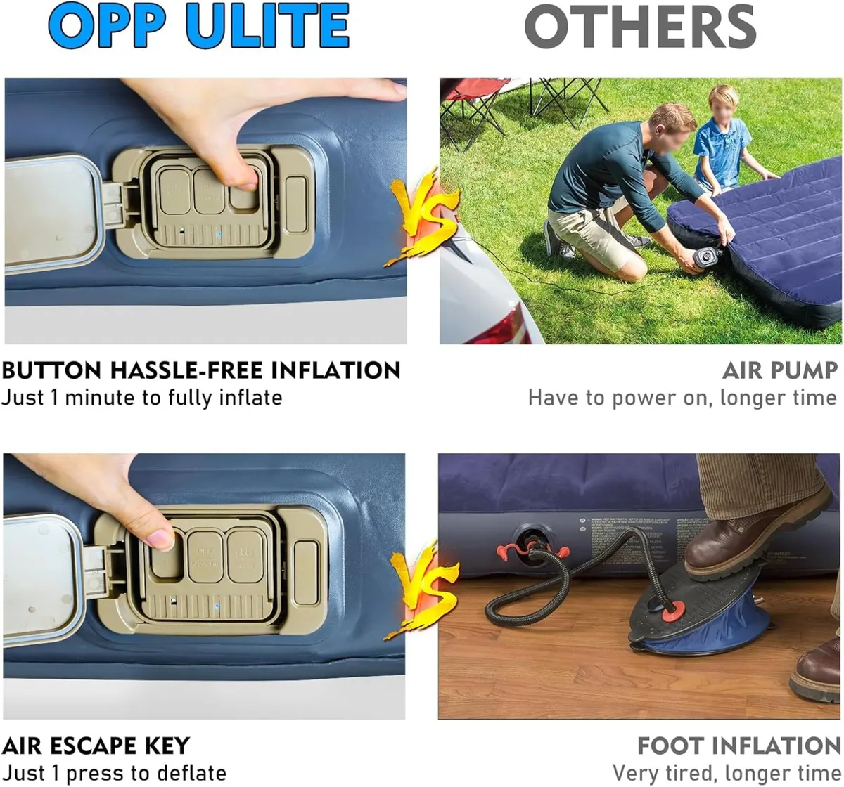 Suv Air Mattress with Cordless Built-In Pump Fast - Image 2