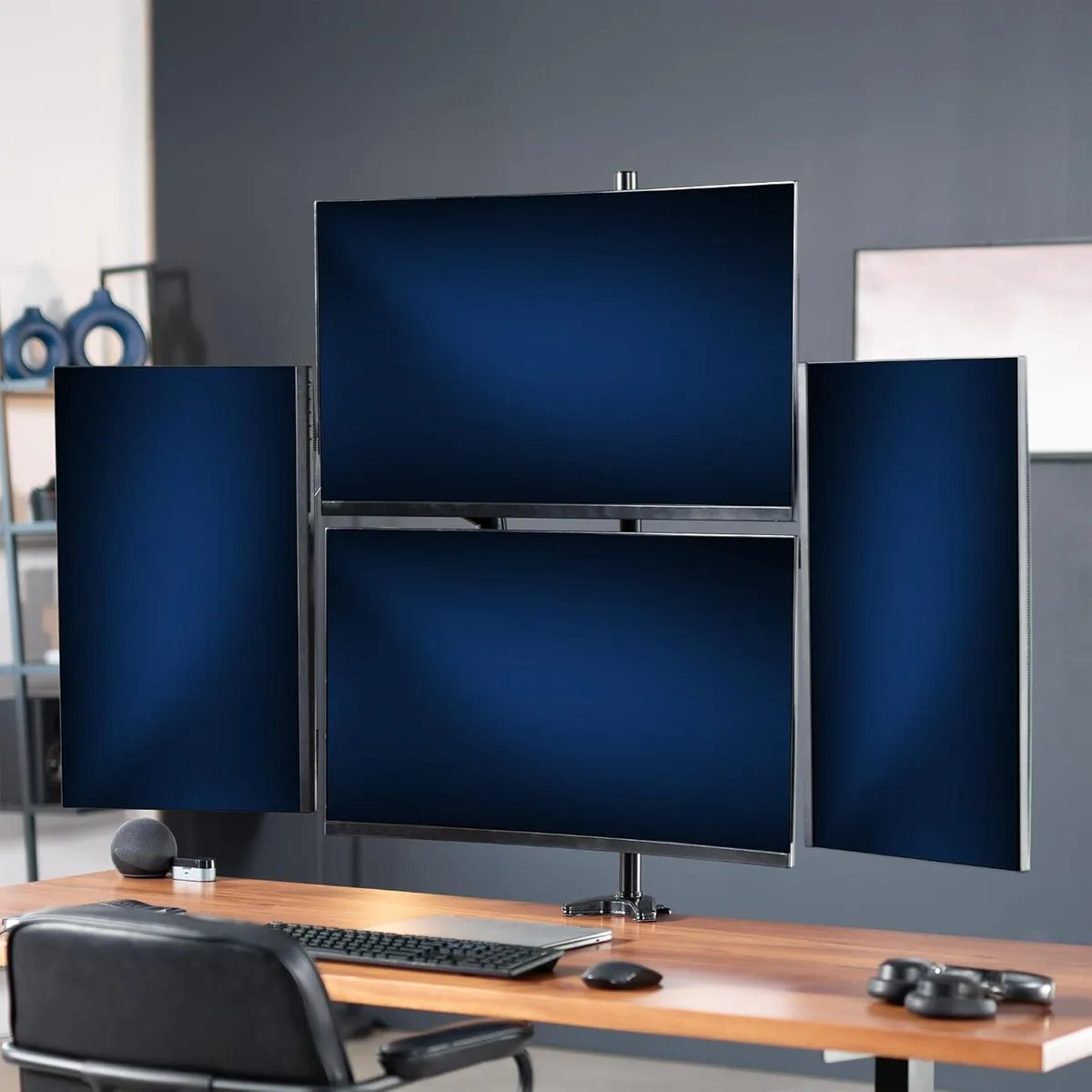 Quad Pneumatic Monitor Mount for 4 Screens Up - Image 2