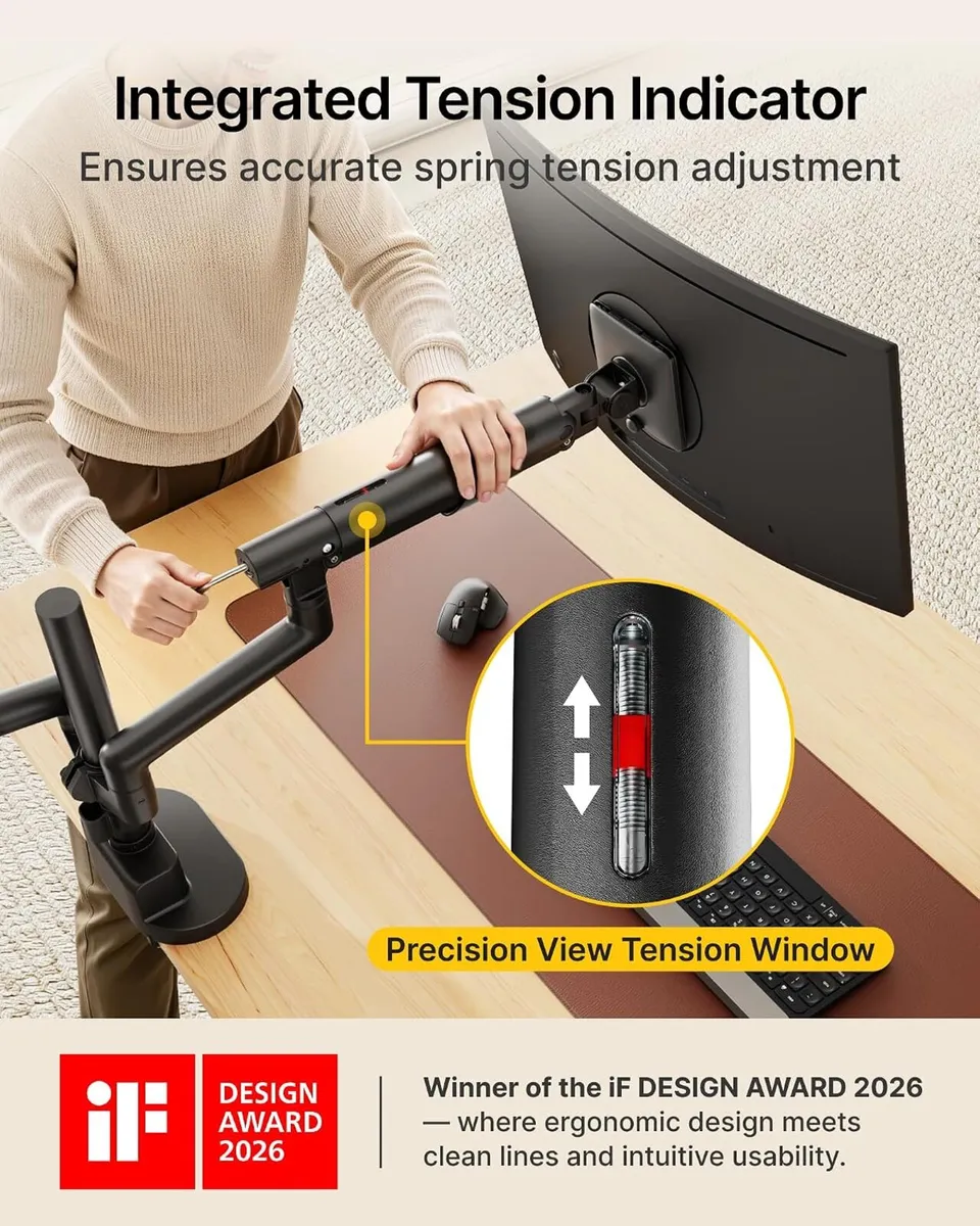Dual Monitor Arm for 17-40 Inch Screens Up - Image 4