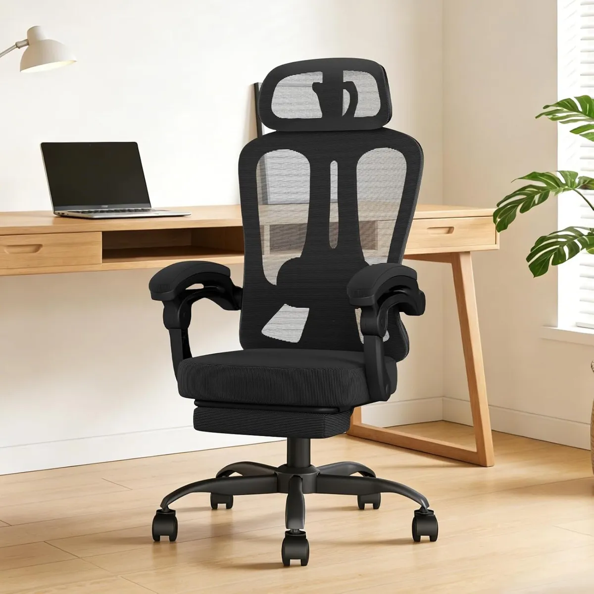 Office Chair with Footrest Headrest Ergonomic - Image 1