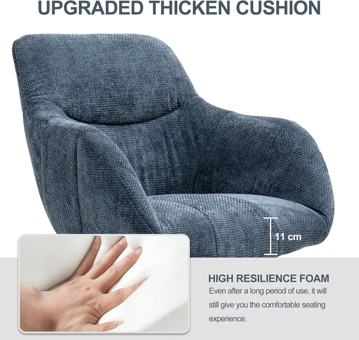 Upholstered Home Office Desk Chairs - Image 3