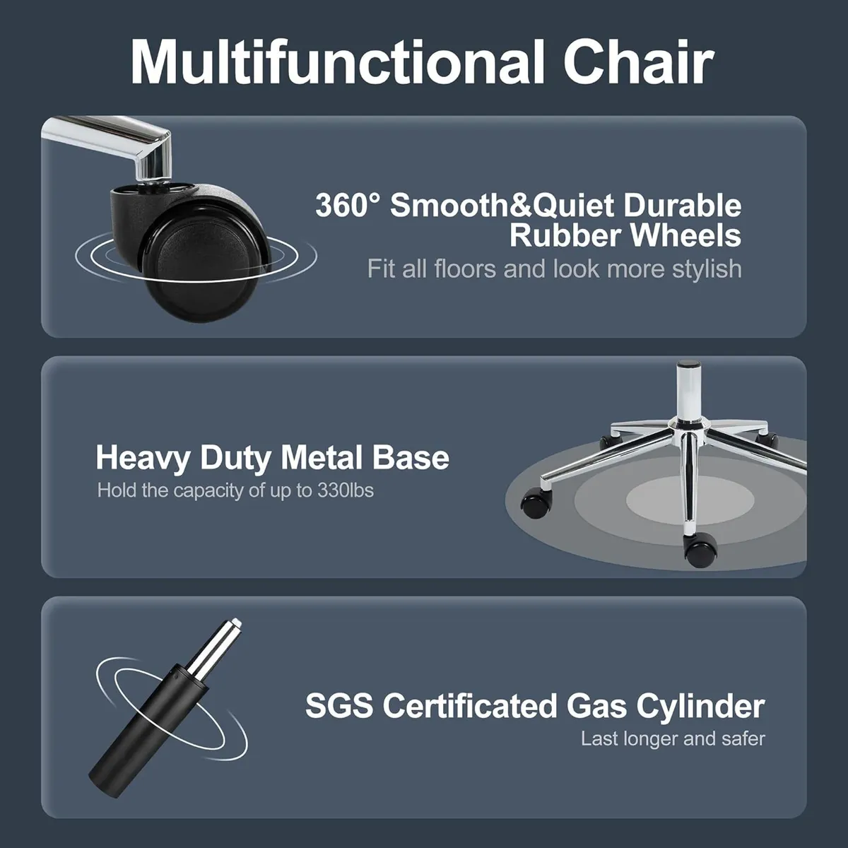 Upholstered Home Office Desk Chairs - Image 4