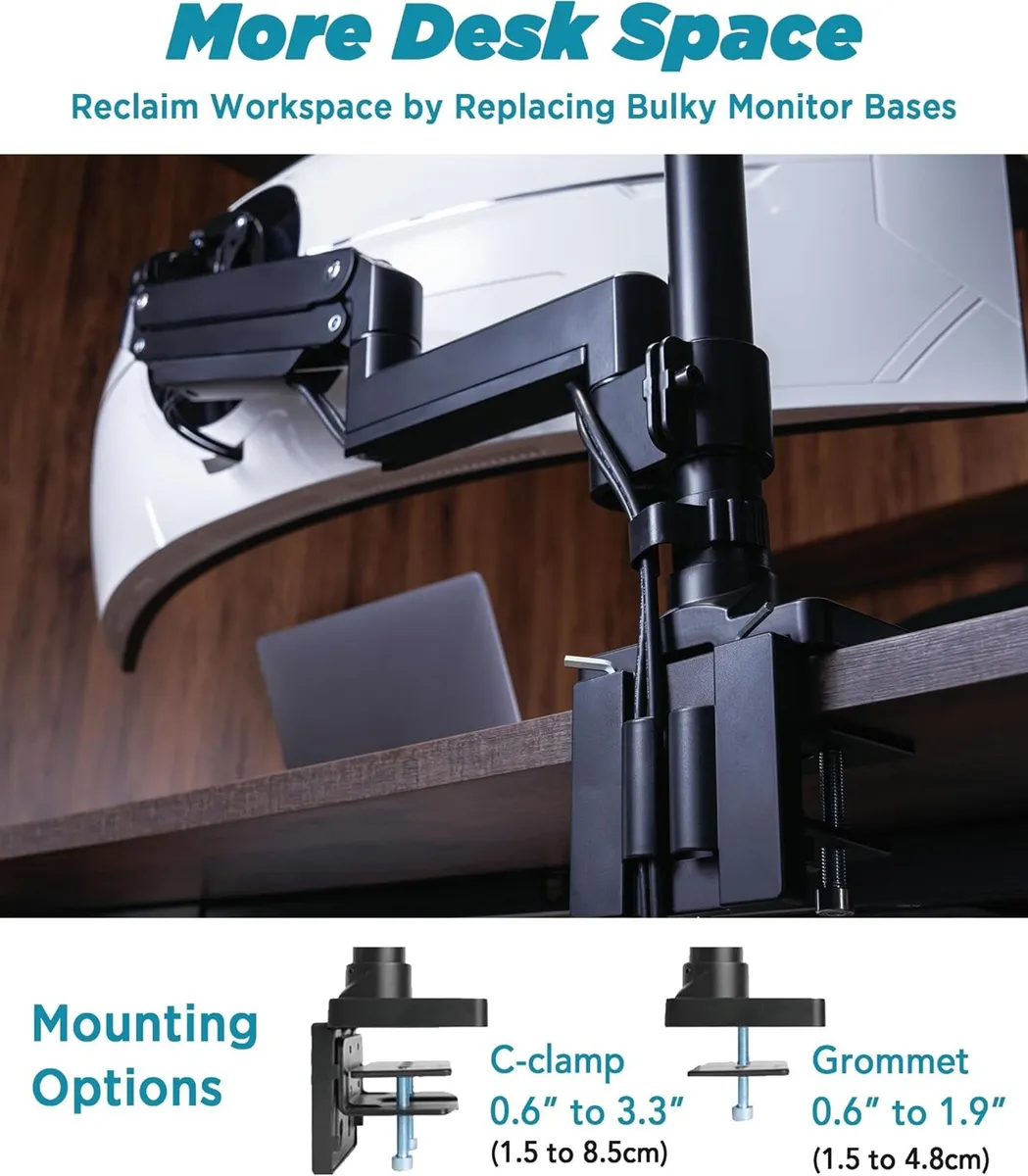 Heavy Duty Monitor Arm for Ultrawide Monitors Up - Image 4