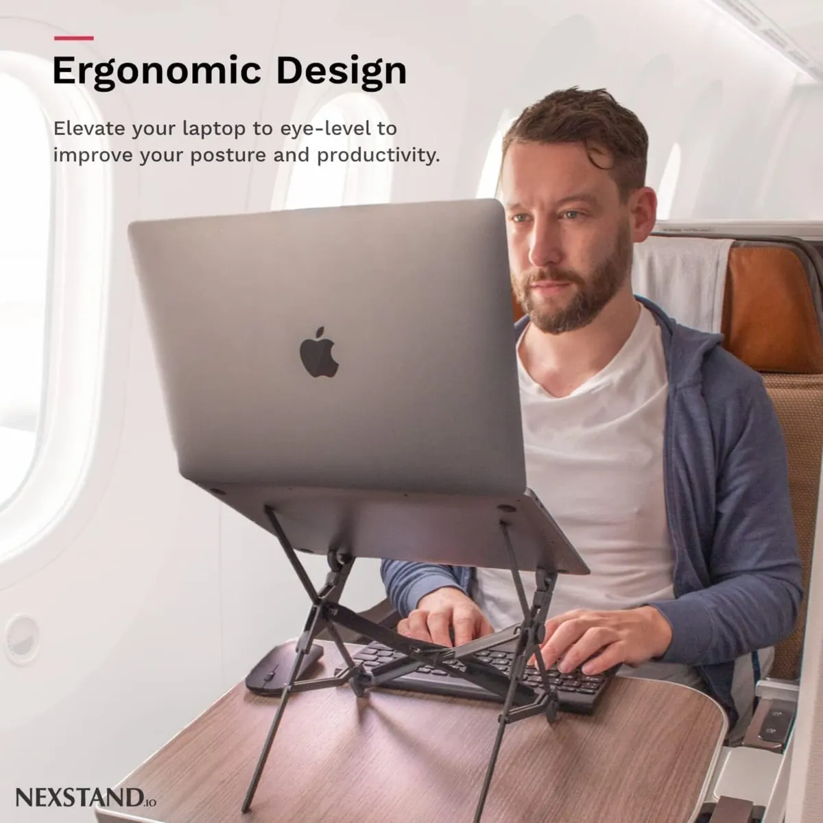 K1 Laptop Stand Carbon Fibre Foldable Portable - Image 3