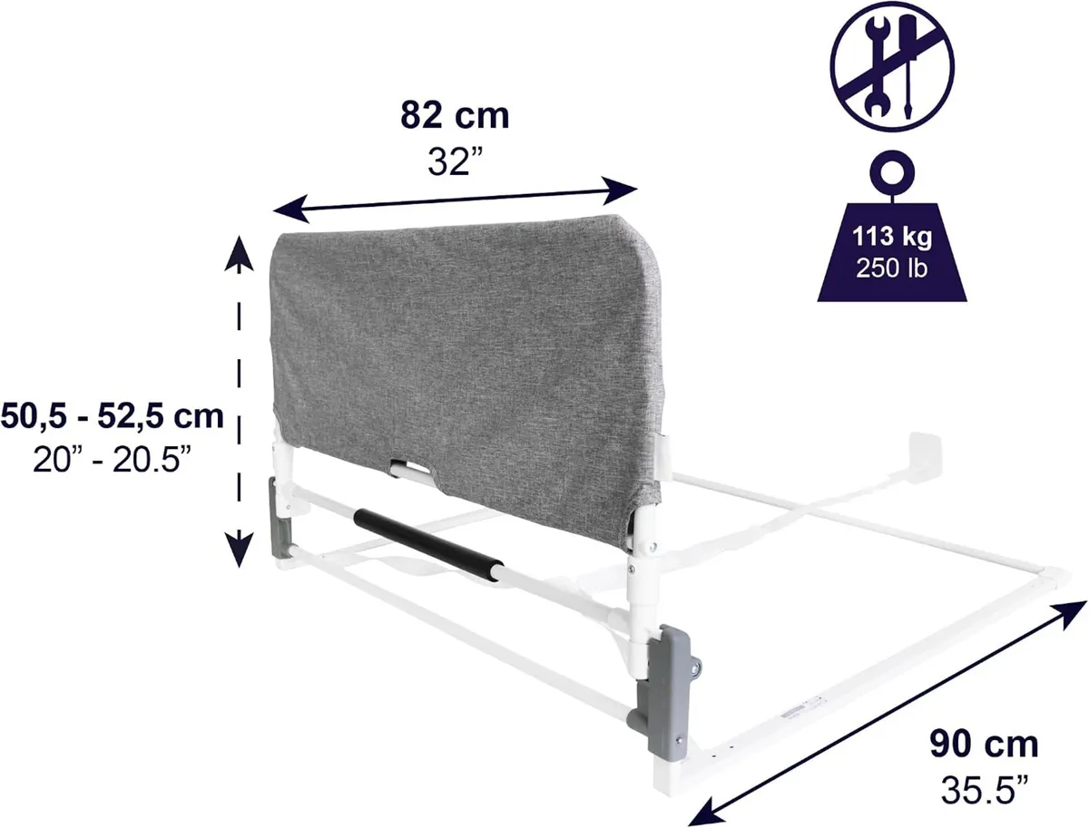 Bed Rail for Elderly Adults Foldable Safety Guard - Image 3