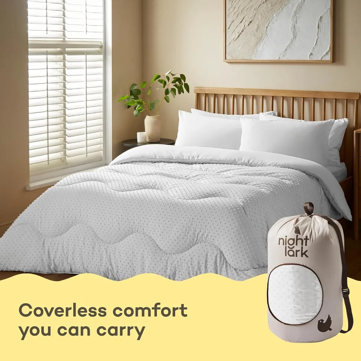 Coverless Duvet and Pillowcase Set Tufted Dots - Image 3
