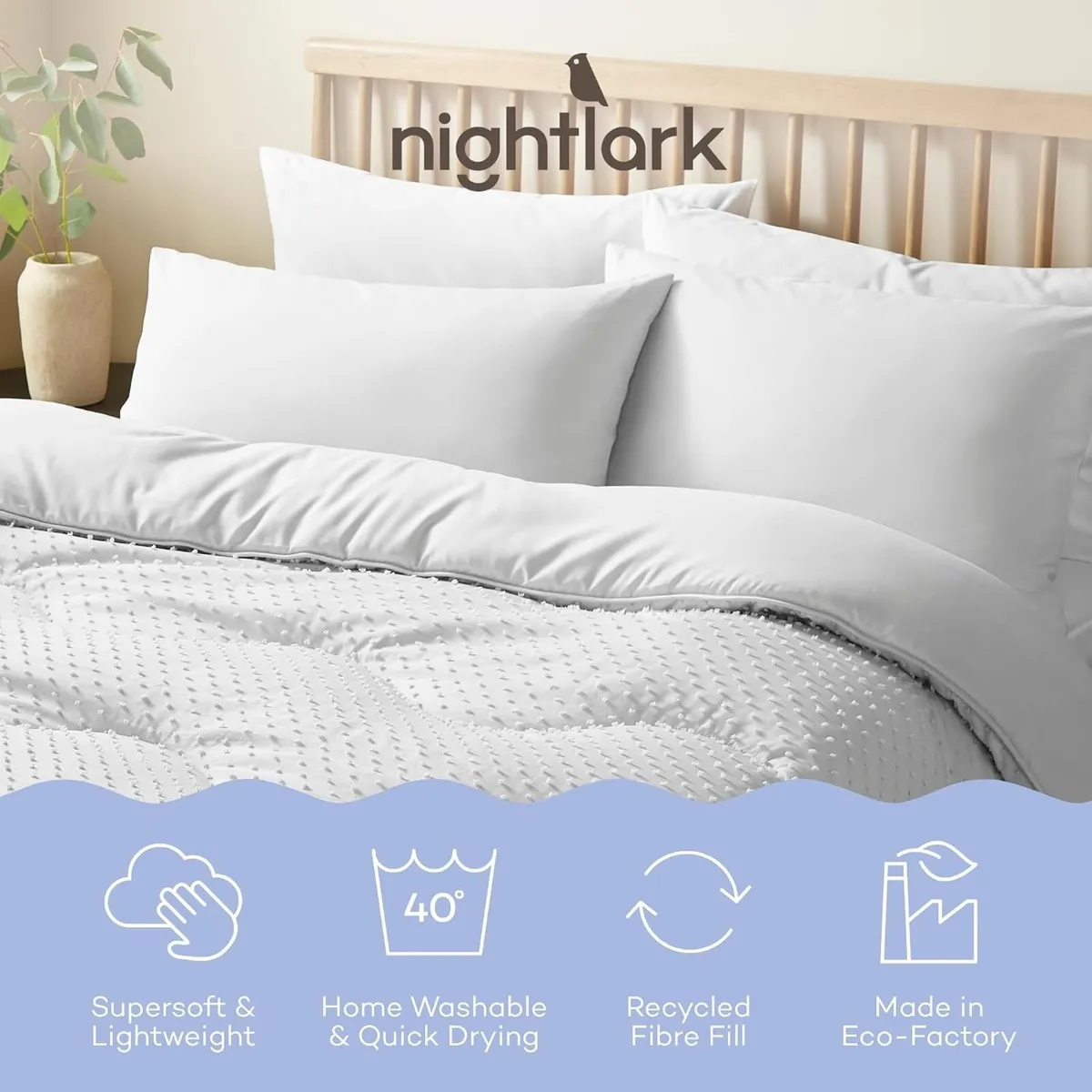 Coverless Duvet and Pillowcase Set Tufted Dots - Image 2