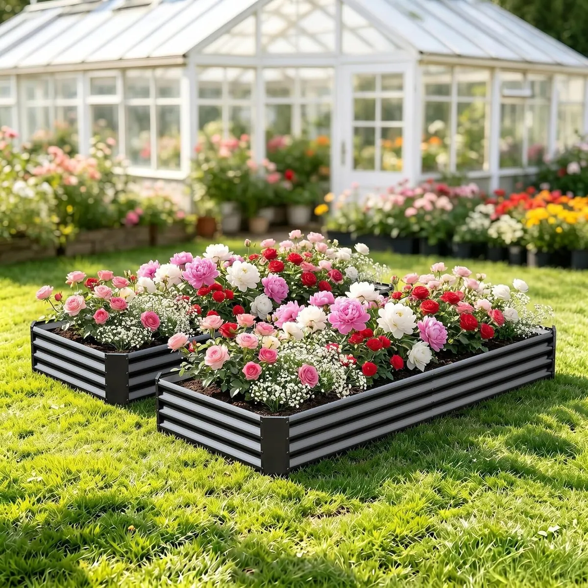 2pcs Metal Galvanized Raised Garden (Set of 2) - Image 2