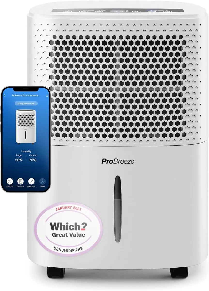 12L Day Dehumidifier with Automatic Humidity - Image 1