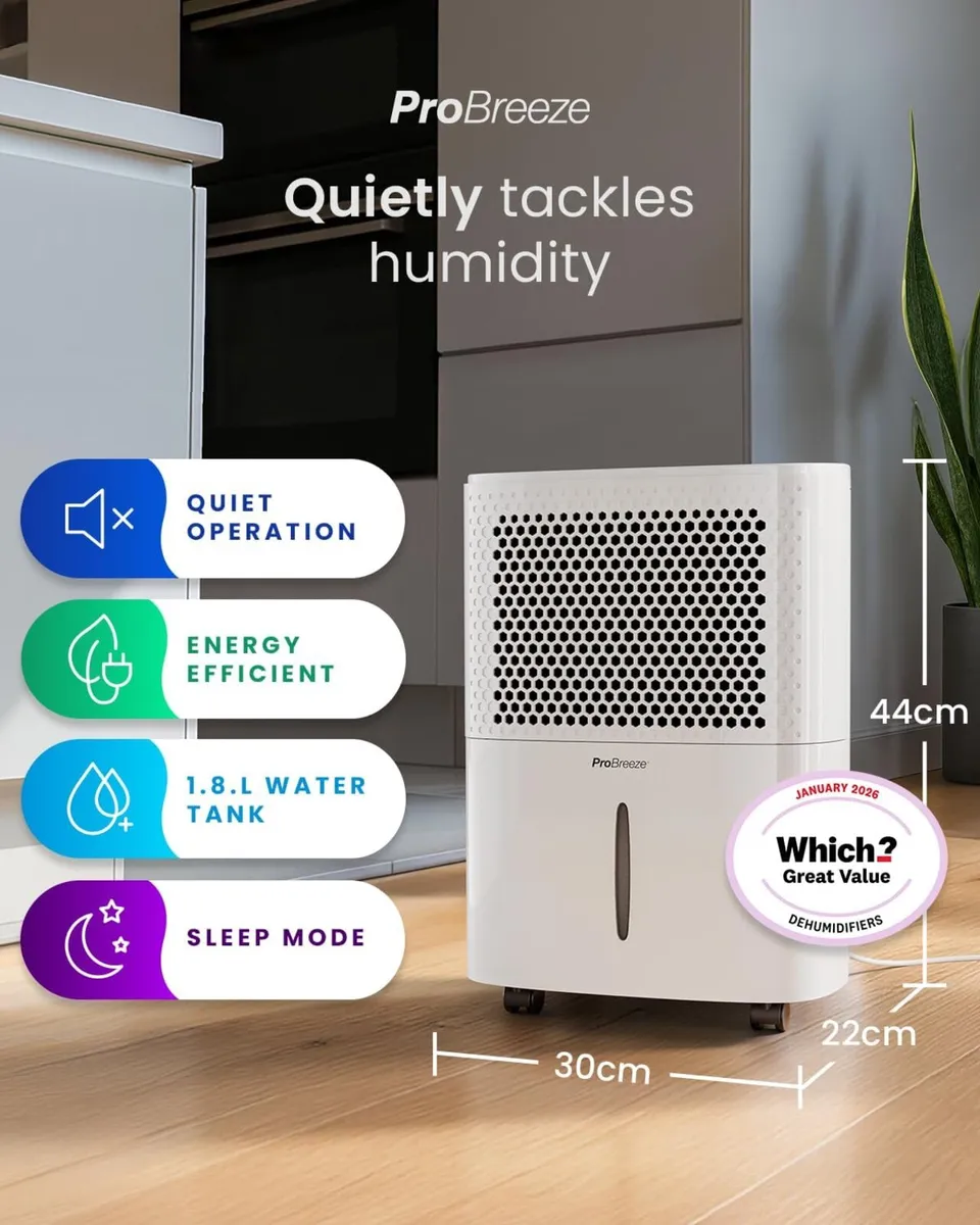 12L Day Dehumidifier with Automatic Humidity - Image 2