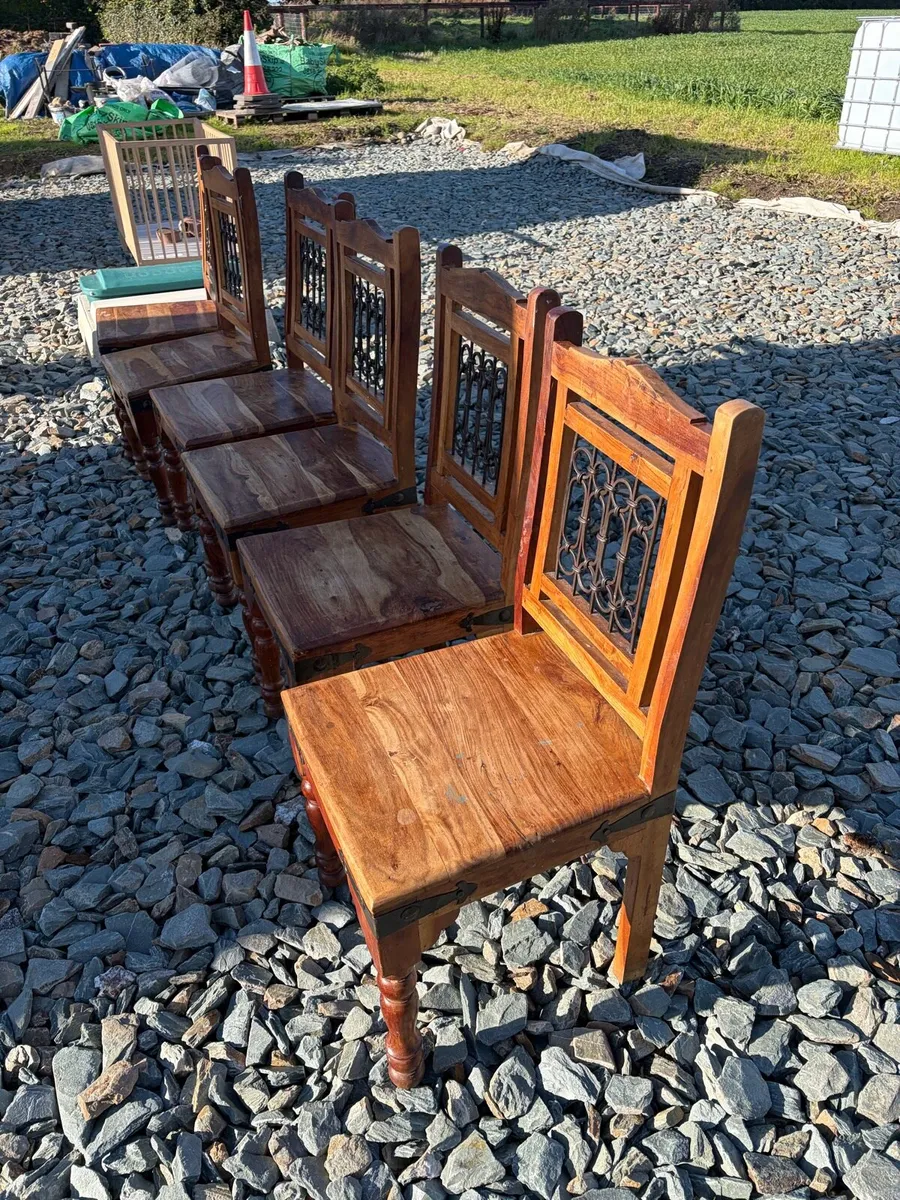 6 x kitchen chairs indian pine €150 - Image 4