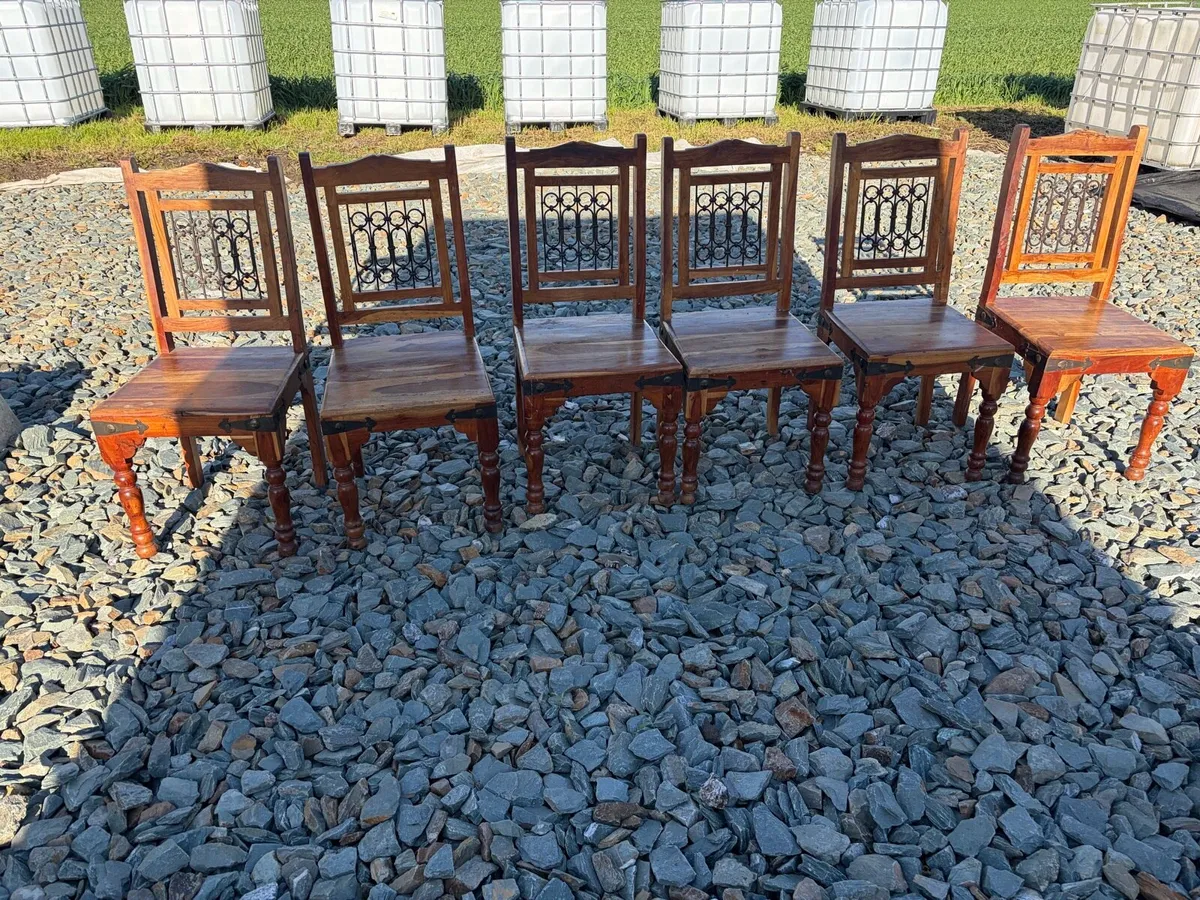 6 x kitchen chairs indian pine €150 - Image 1