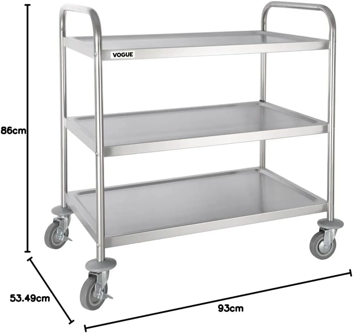 F995 3 Tier Clearing Trolley Large 930x860x535MM - Image 4