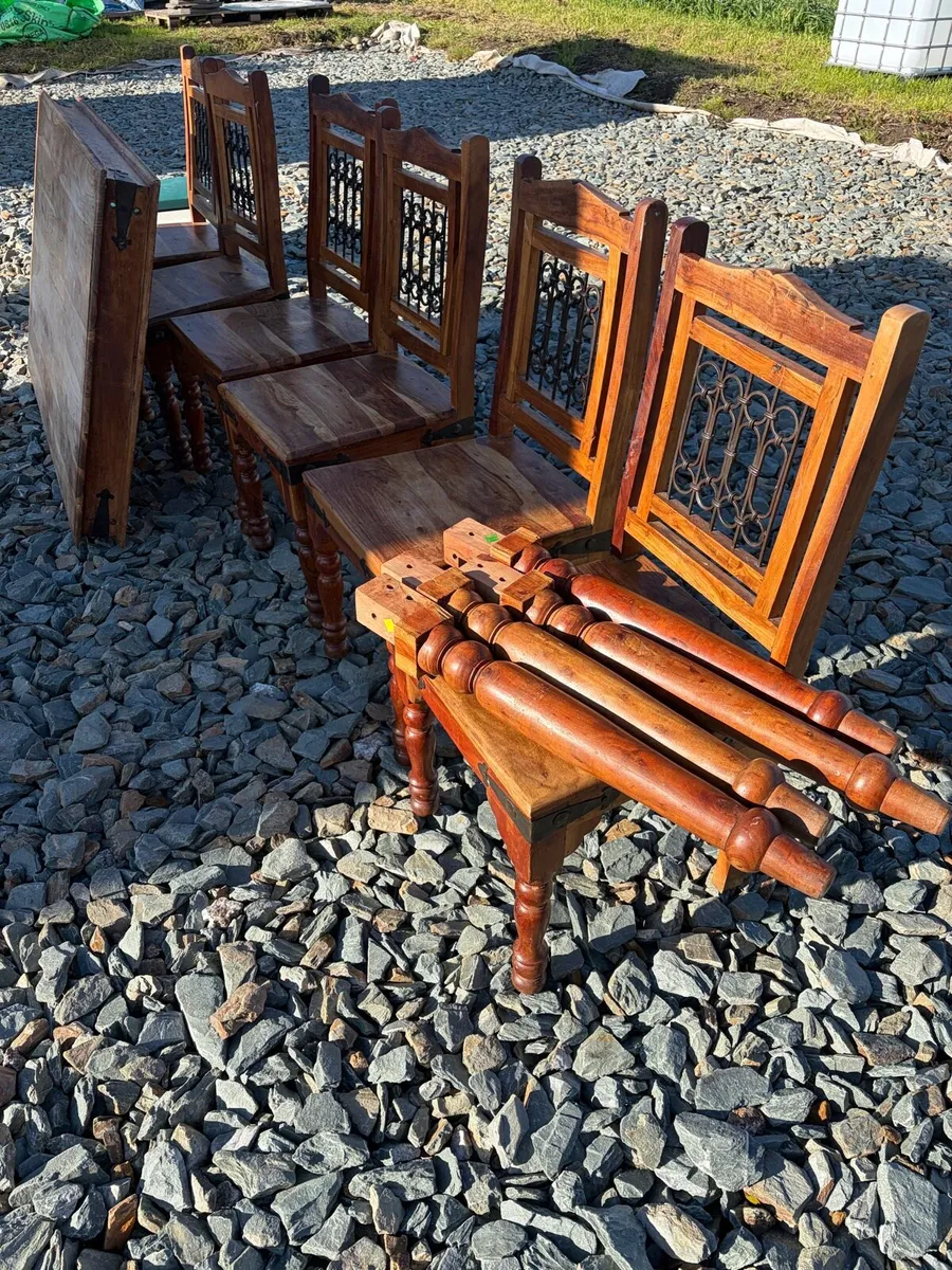 indian pine kitchen table - Image 2
