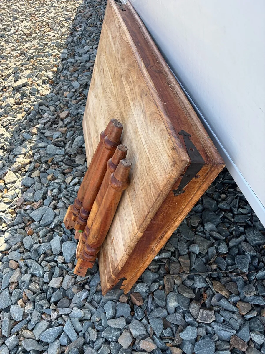 indian pine kitchen table - Image 3