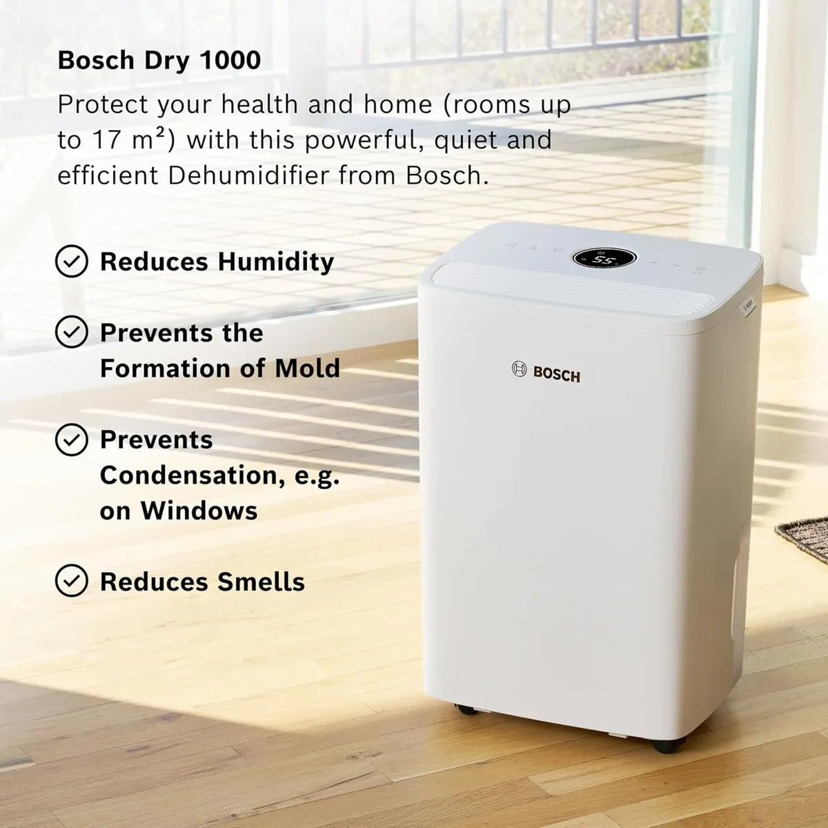 Bosch Dry Dehumidifier for 17 M² 10L 24h - Image 2