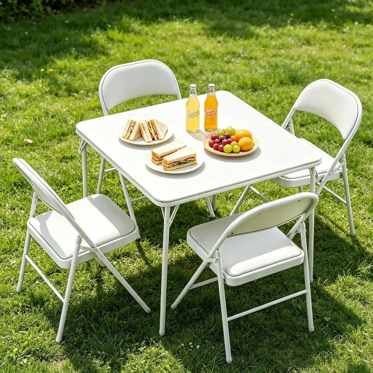 80CM Square Folding Card Table - Image 2