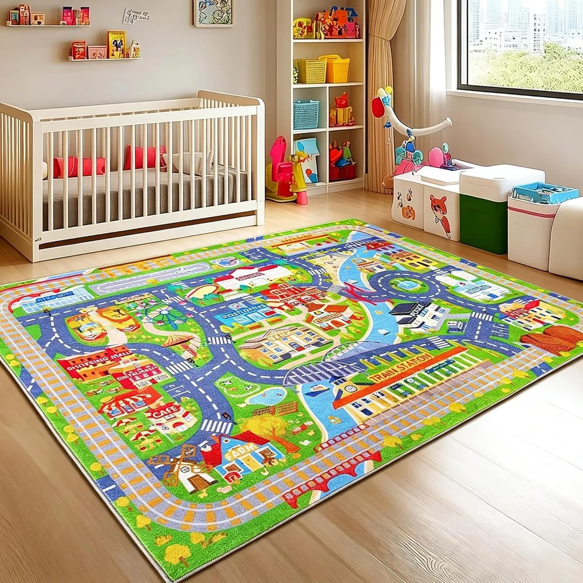 Kids Carpet Playmat Rug City Life Huge - Image 1